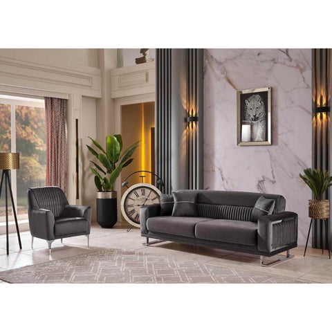 Canapé velours Vanessa