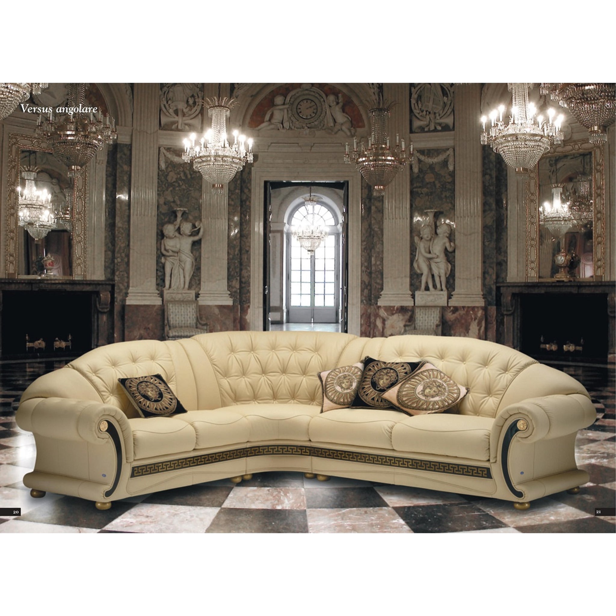 Canapé d'angle cuir Royal – NKL MEUBLE WASSA: meubles italiens à prix  discount